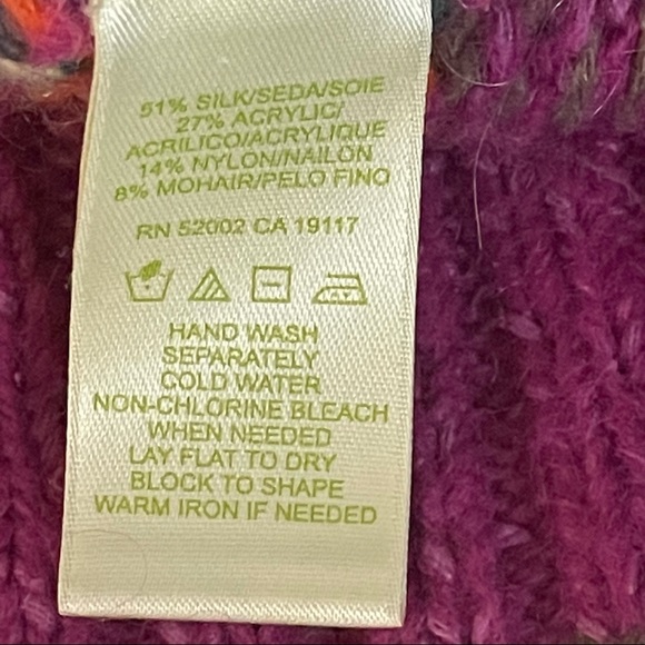 Sigrid Olsen Silk-Mohair Blend Fair Isle Cardigan Sweater - Picture 5 of 7